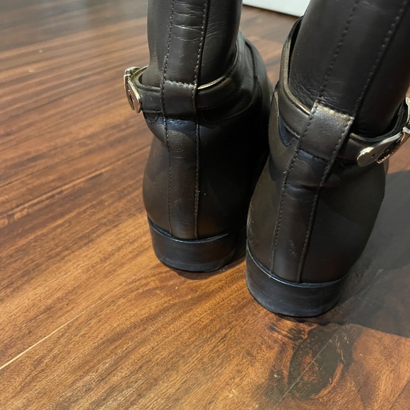 Gucci Brown Leather Riding Boots 37 1/2 - Picture 4 of 5